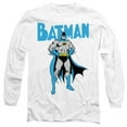 thumbnail image 1 of Batman Stance Long Sleeve Adult 18/1 T-Shirt-White, 1 of 2