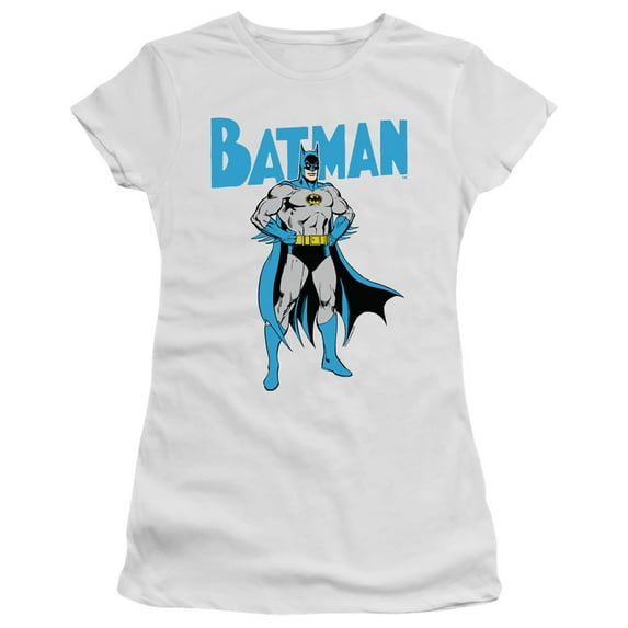 Batman Stance S/S Junior Women's T-Shirt Sheer-White