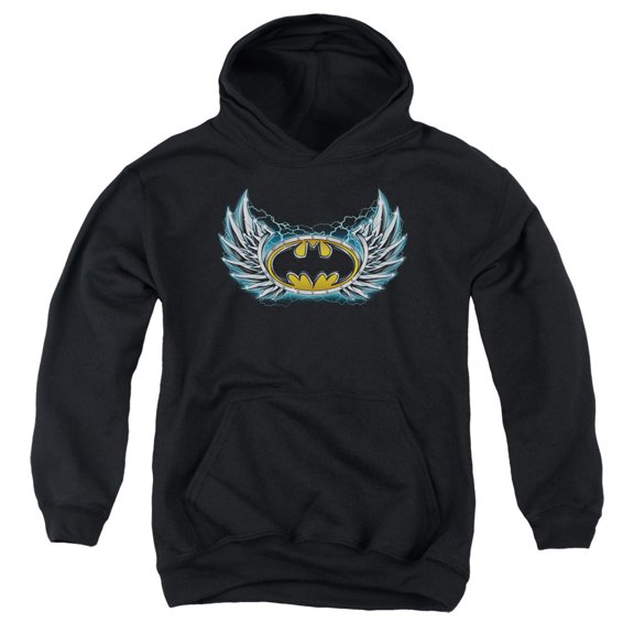 Batman - Steel Wings Logo - Youth Hooded Sweatshirt - Medium