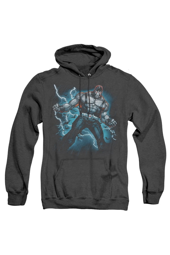 Batman Stormy Bane Adult Heather Hoodie Sweatshirt Black