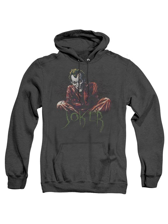 Batman Straight Jacket Adult Heather Hoodie Sweatshirt Black