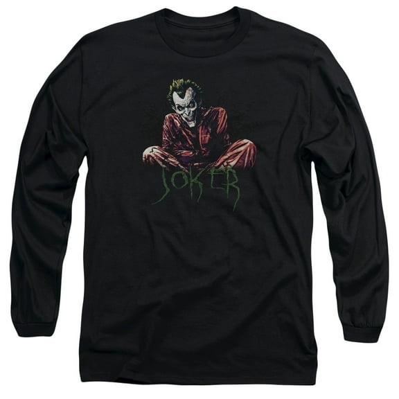 Batman Straight Jacket Long Sleeve Adult 18/1 T-Shirt Black