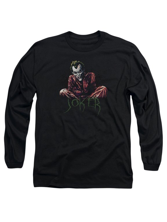 Batman Straight Jacket Long Sleeve Adult 18/1 T-Shirt Black
