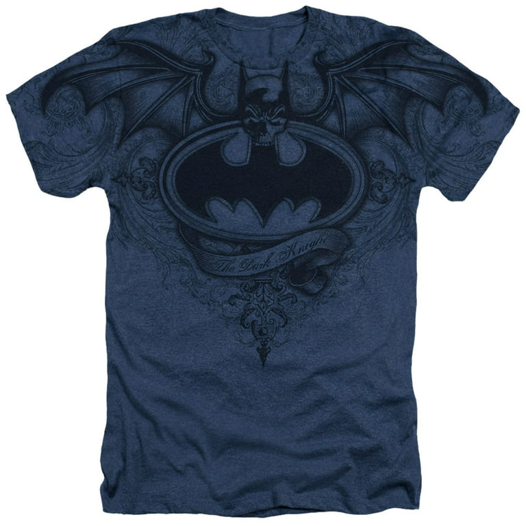 Batman - Sublimated Winged Logo - Heather Short Sleeve Shirt - Large