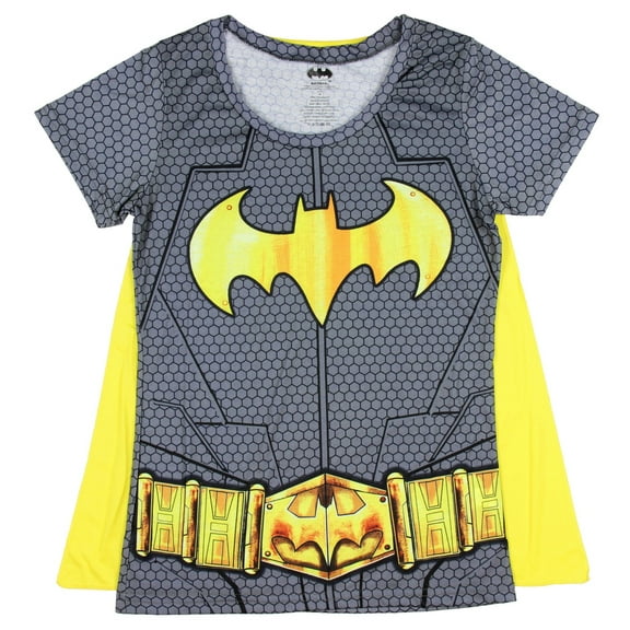 DC Comics Batman Suit Up Sublimated Juniors Caped T-Shirt