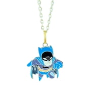 Batman Superhero Cartoon Necklace in Small Velvet Bag