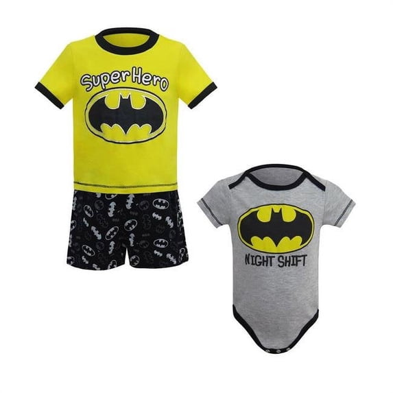 Batman Superhero Night Shift Newborn 3-Piece Set-6-9 Months