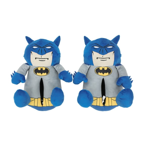 Batman Superhero Shaped Men's Plush Slippers
-Medium