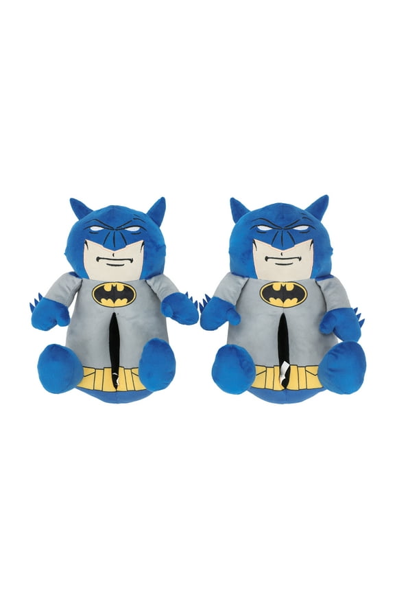 Batman Superhero Shaped Men's Plush Slippers
-Medium