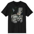 thumbnail image 1 of Batman Superhero Taking Cover Men's Black T-shirt, 1 of 4