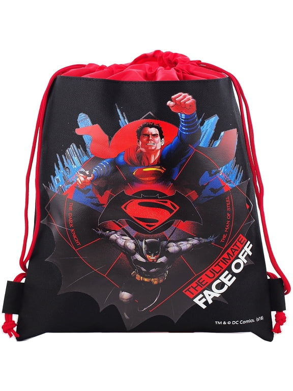 Batman Superman Drawstring Bag For Multi Purposes Use ( Randomly )
