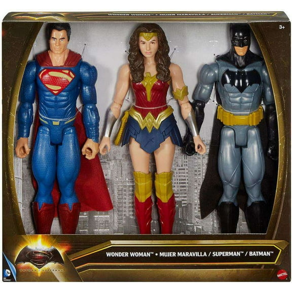 Batman, Superman & Wonder Woman Action Figure 3-Pack 12 Inch DC
