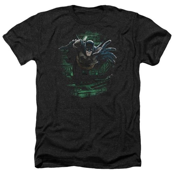 Batman & Surprise-Adult Heather T-Shirt, Black - Large