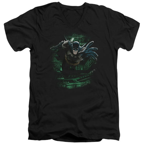 Batman Surprise S/S Adult V-Neck T-Shirt Black