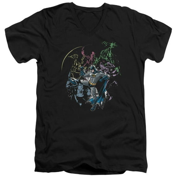 Batman - Surrounded - Slim Fit V Neck Shirt - Small
