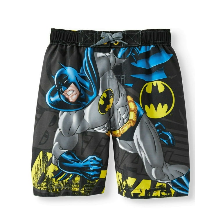 Batman Swim Trunks Shorts Boy Size 5 6