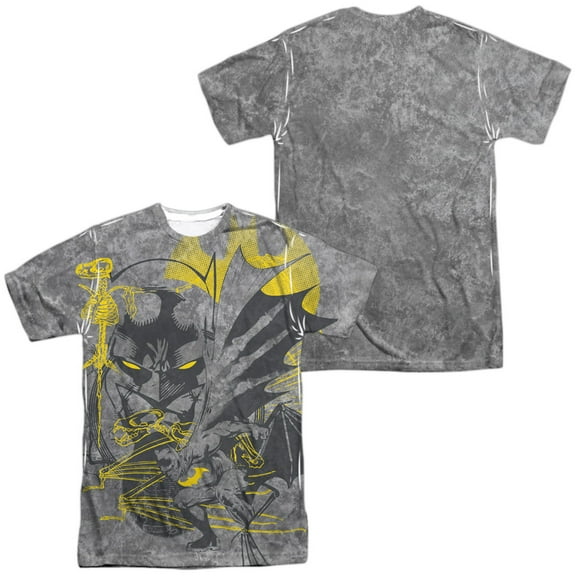 Batman Symbiotic Unisex Adult Sublimated Costume T Shirt (Front/Back), Medium Multicolor