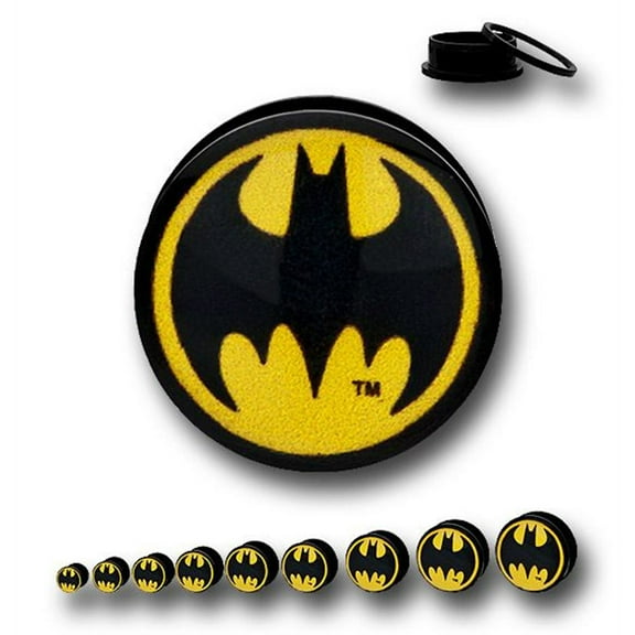 Batman Symbol Acrylic Screw Fit Plugs-0g