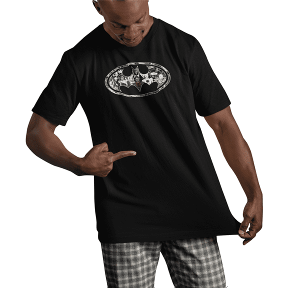 "Batman Symbol" Batman and Joker Mash up T-shirt designed by Impressive Inks