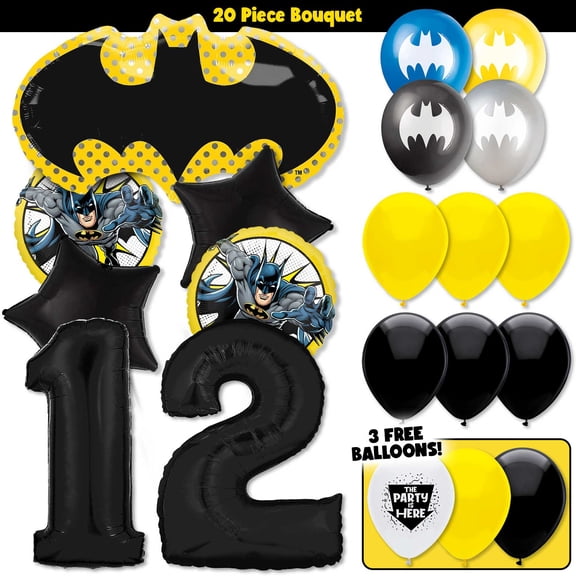 Batman Symbol Deluxe Balloon Bouquet Kit