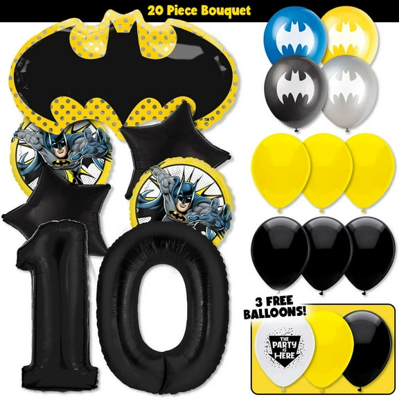 Batman Symbol Deluxe Balloon Bouquet Kit