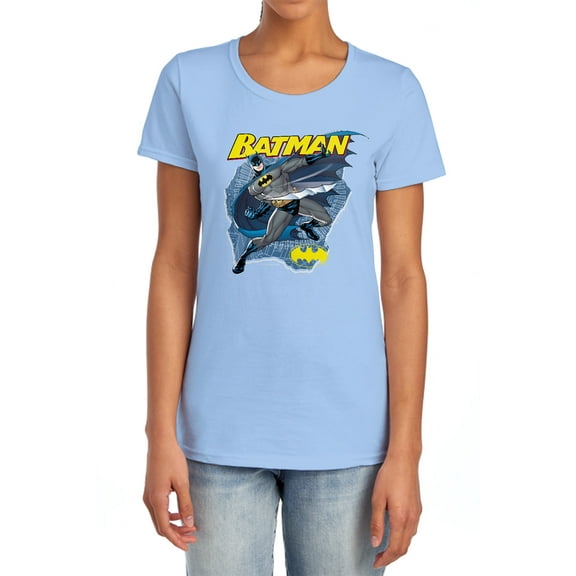 Batman Taste The Metal Women's T Shirt, Light Blue, Medium