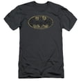 thumbnail image 1 of Batman Tattered Logo S/S Adult 30/1 T-Shirt Charcoal, 1 of 2