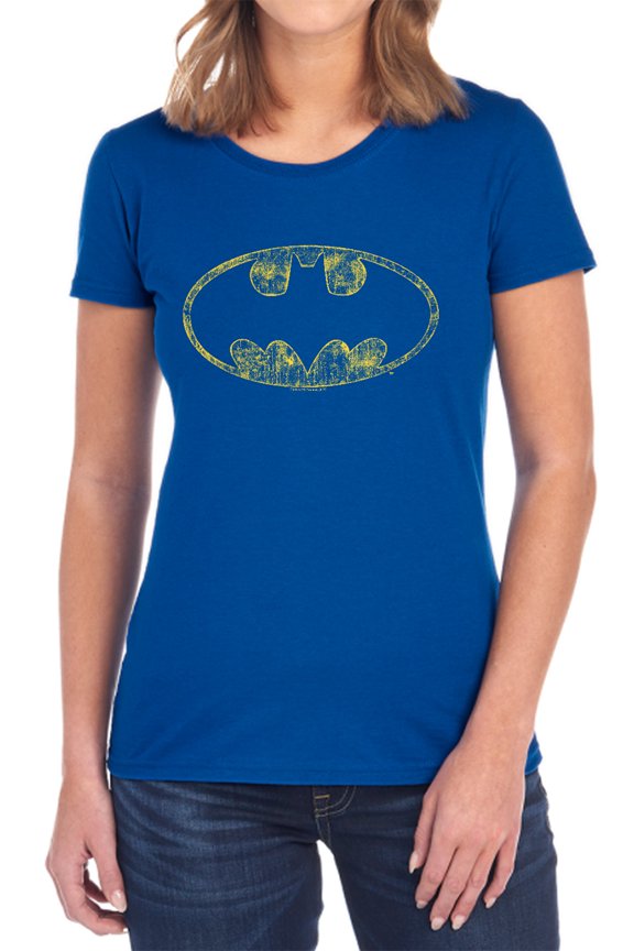 Tattered Logo Women's T Shirt, Royal, 2X-Large