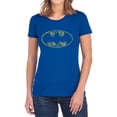 thumbnail image 1 of Batman Tattered Logo Women's T Shirt, Royal, Small, 1 of 6