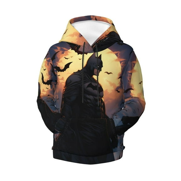 Batman Teen Boys Girls Hoodies 3D Printed Hooded Sweatshirts for Kids Long Sleeve Casual Unisex Pullovers with Pockets
