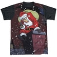 thumbnail image 1 of Batman The Animated Series Joker Claus Unisex Adult Halloween Costume Sublimated T Shirt, 1 of 4