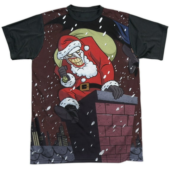 Batman The Animated Series Joker Claus Unisex Adult Halloween Costume Sublimated T Shirt