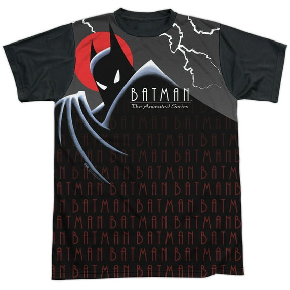 Batman The Animated Series Lighning Logo Unisex Adult Halloween Costume Sublimated T Shirt