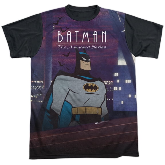 Batman The Animated Series Roof Top Unisex Adult Halloween Costume Sublimated T Shirt