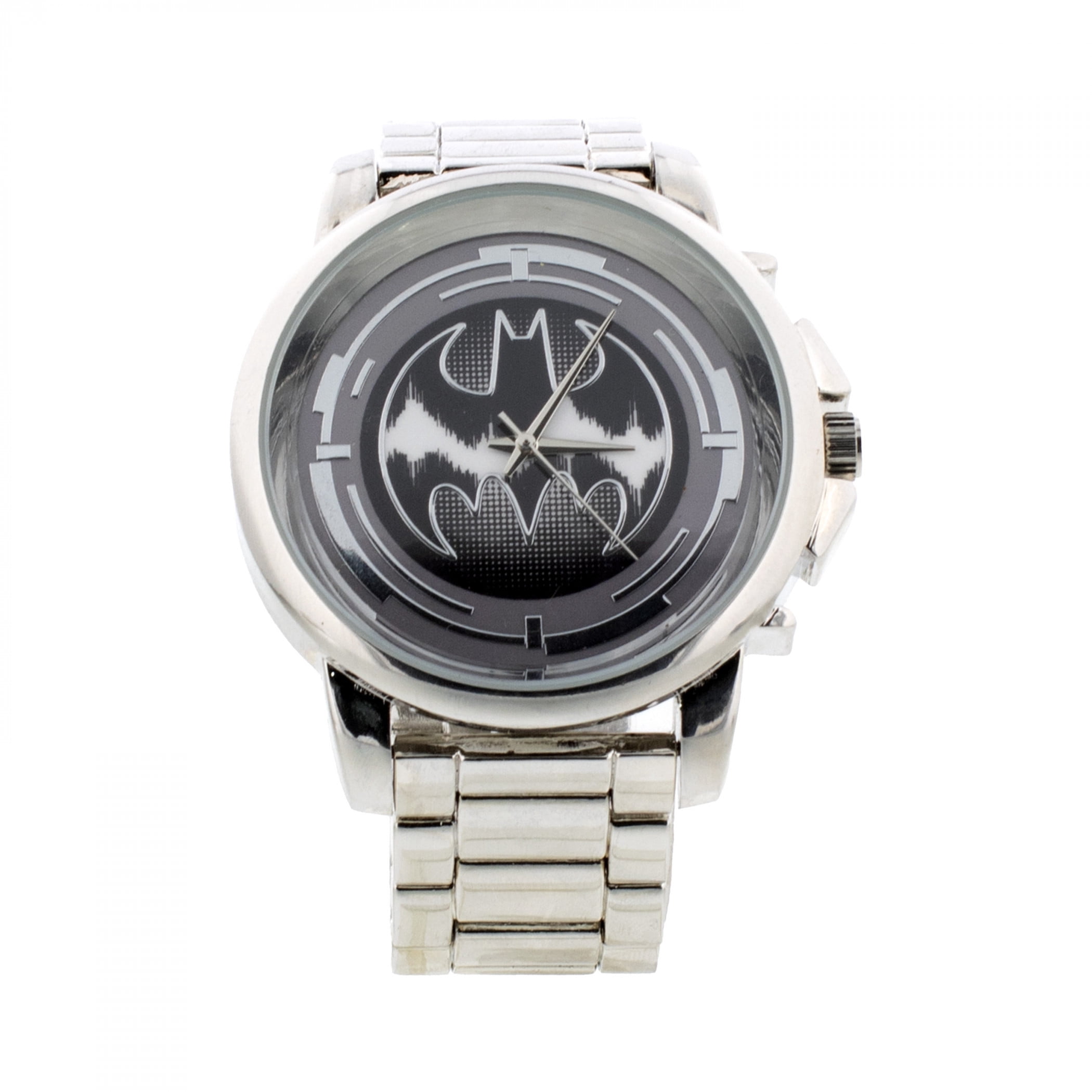Batman The Bat Signal Wave Stripe Silver Analog Watch - Walmart.com