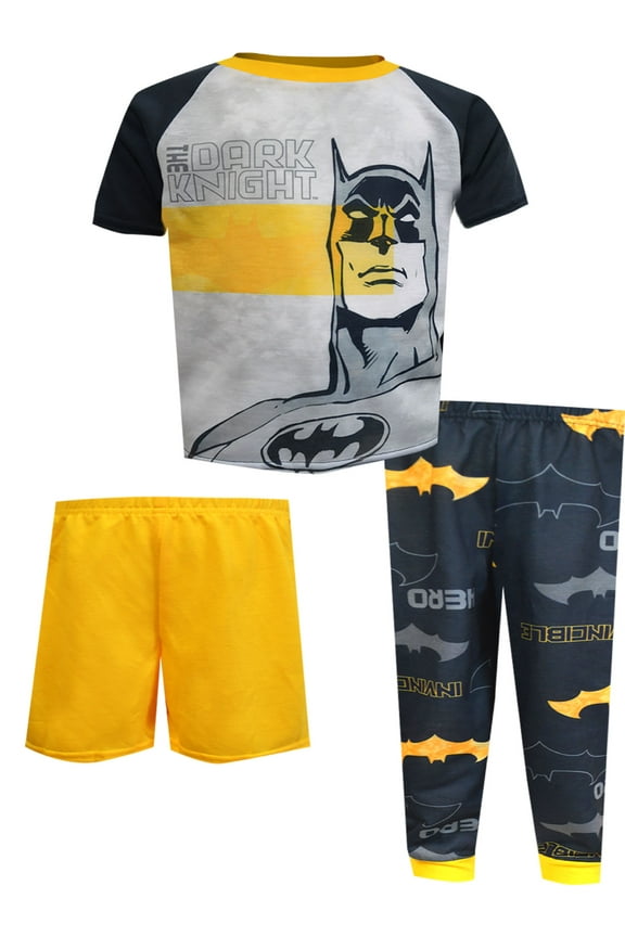 The Dark Knight 3-Piece Boys Pajama Set-Size 8