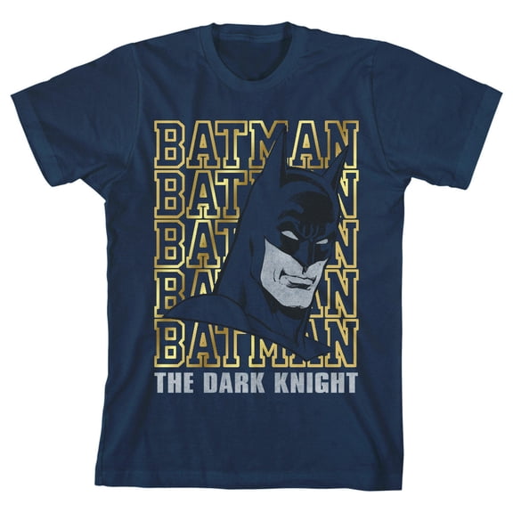 Batman The Dark Knight Boy's Navy T-shirt-XL