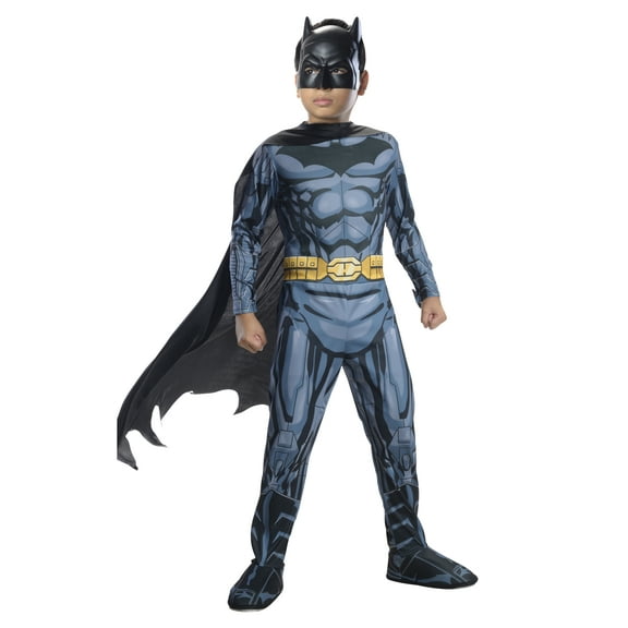 Child Boy's Black And Gray Batman Costume Size Medium 8-10