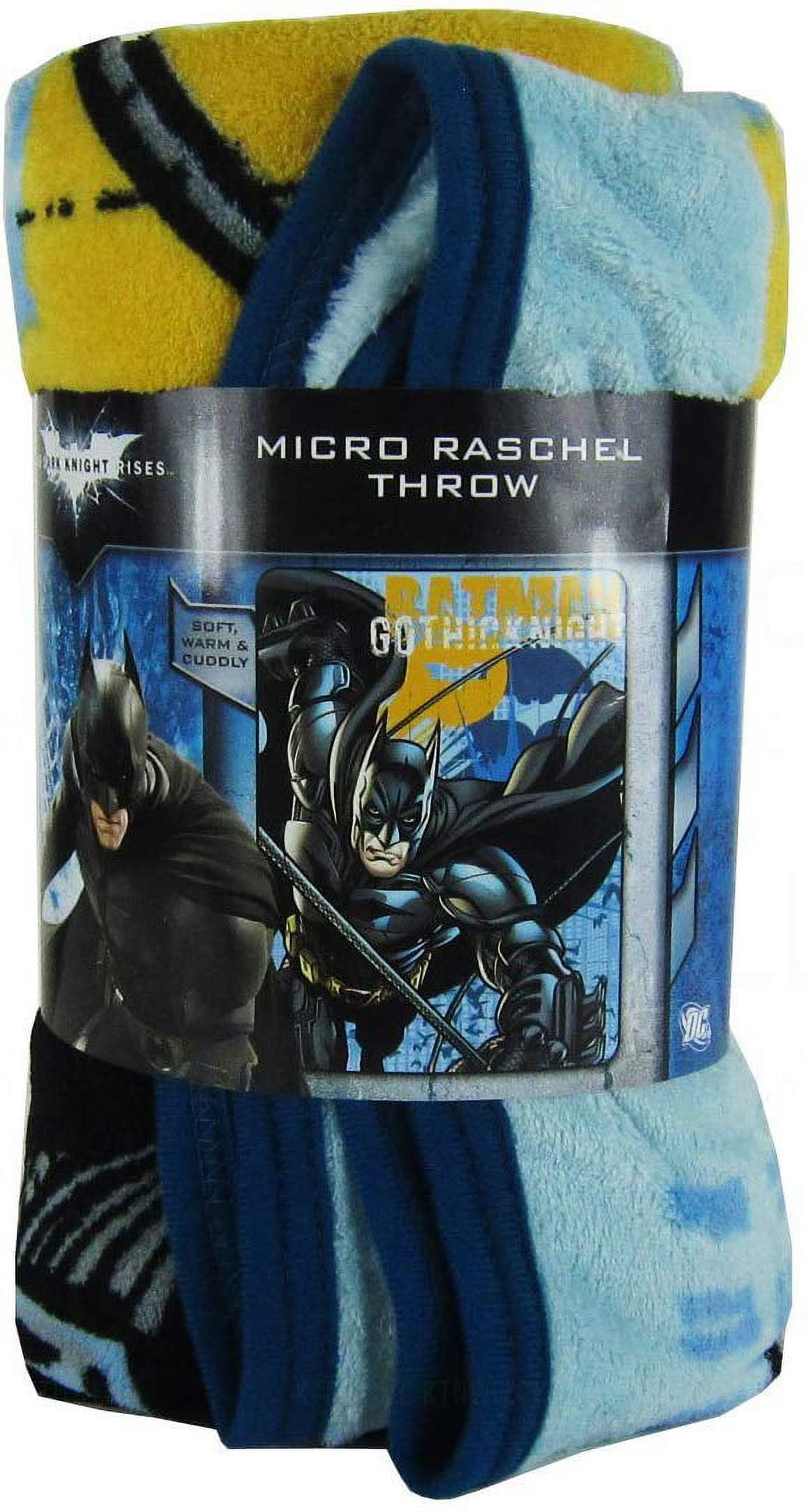 Batman Dark Knight Rises Gothic Knight Micro Raschel Plush Throw