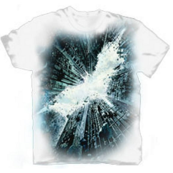 Batman: The Dark Knight Rises Poster Logo Men's T-Shirt, White, Small