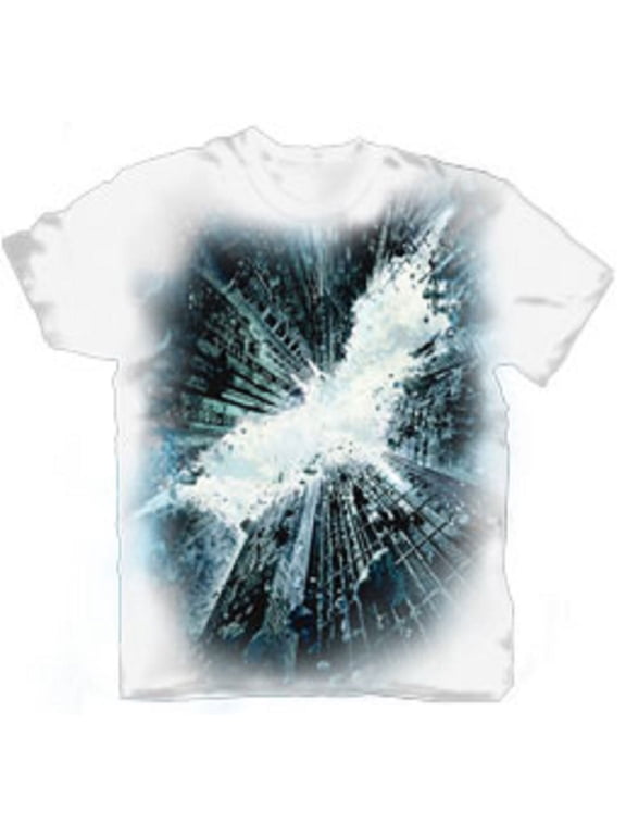 Batman: The Dark Knight Rises Poster Logo Men's T-Shirt, White, Small