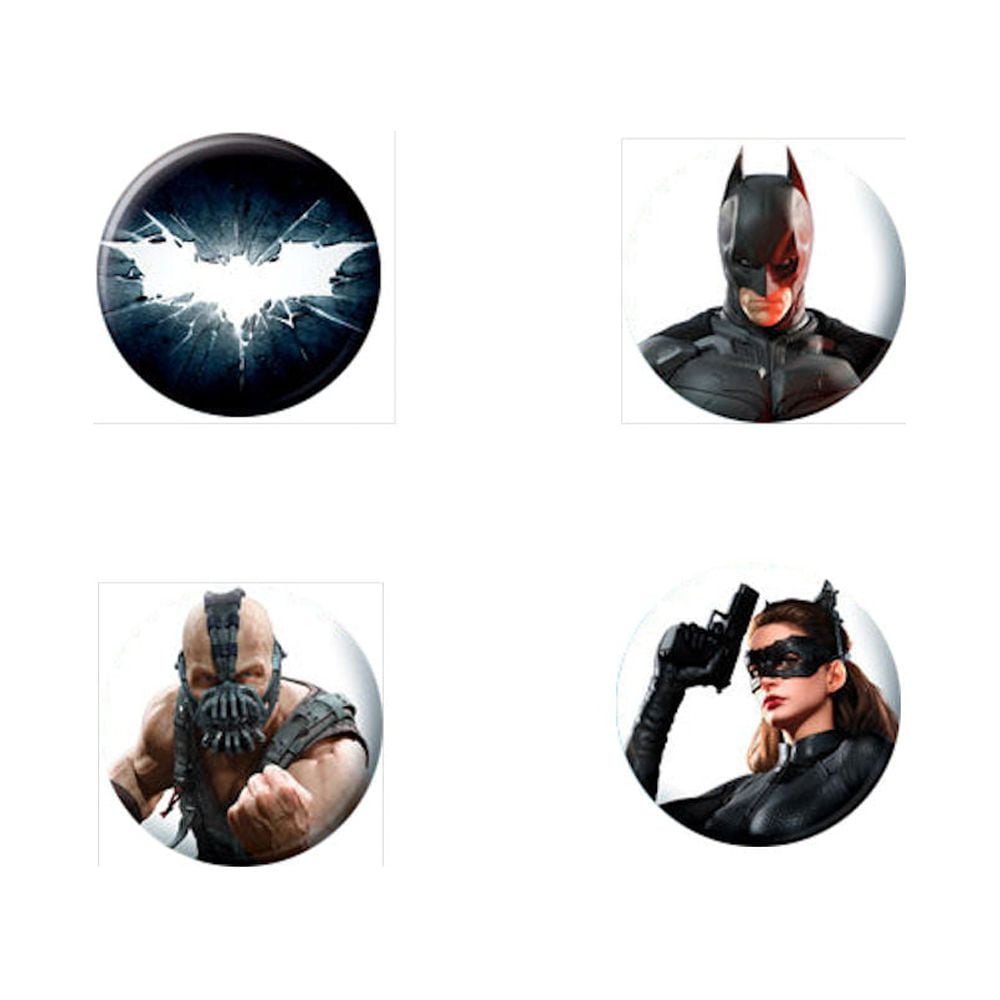 ATA-BOY Batman The Dark Night Rises 4 Piece Button Set - 82198