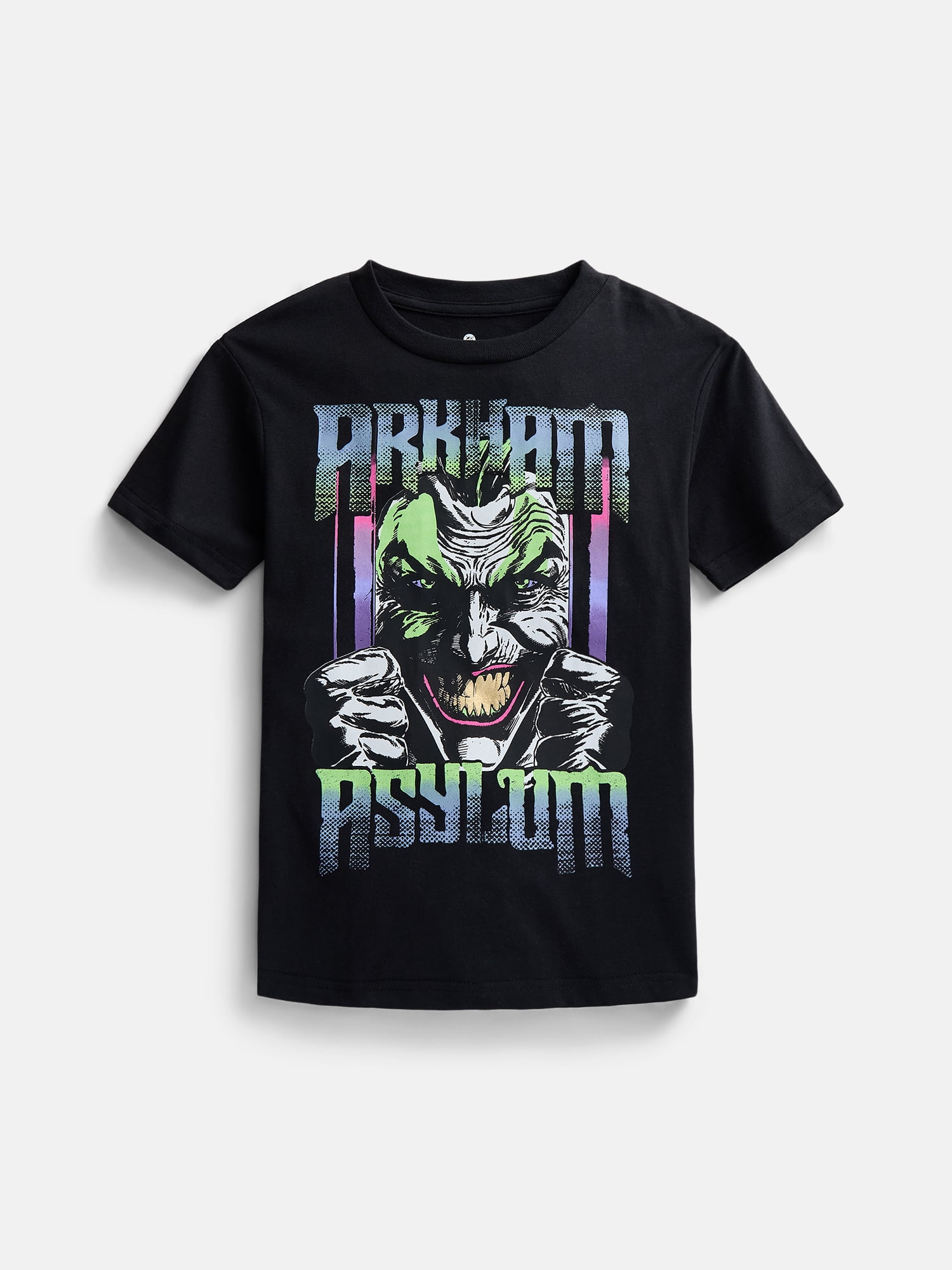Batman The Joker Boys Graphic Halloween Tee with Short Sleeves, Sizes 4-18
