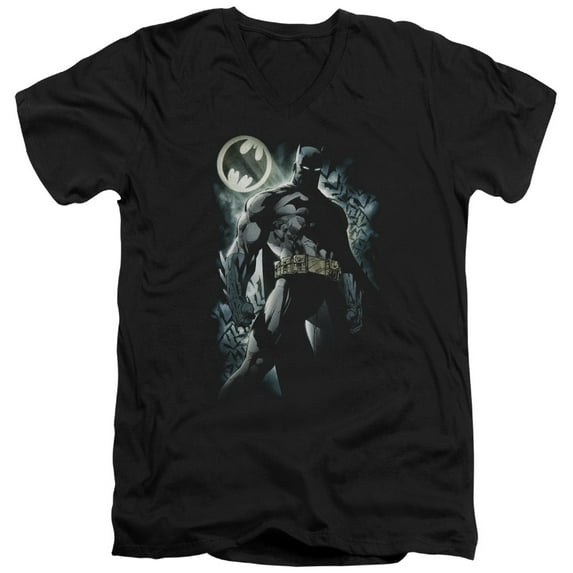 Batman - The Knight - Slim Fit V Neck Shirt - XX-Large