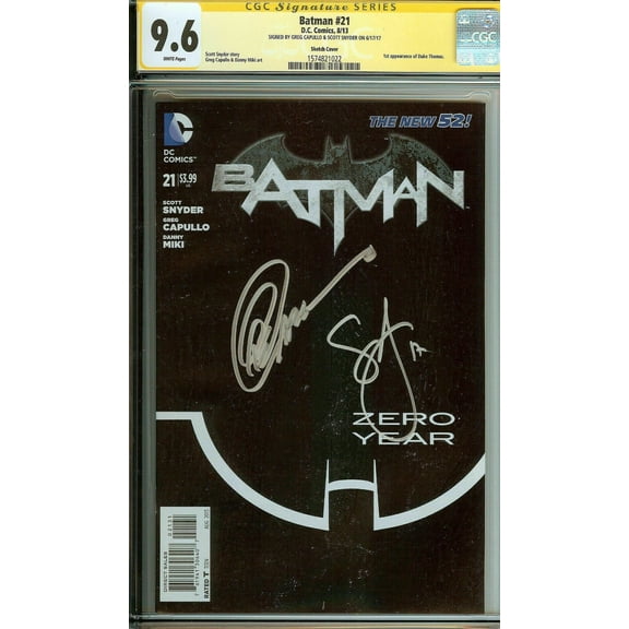 Batman The New 52 #21 1:100 Signed Snyder Capullo CGC 9.6