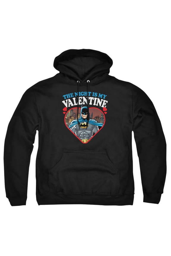 The Night is my Valentine Adult Pull-Over Hoodie, Black, Large