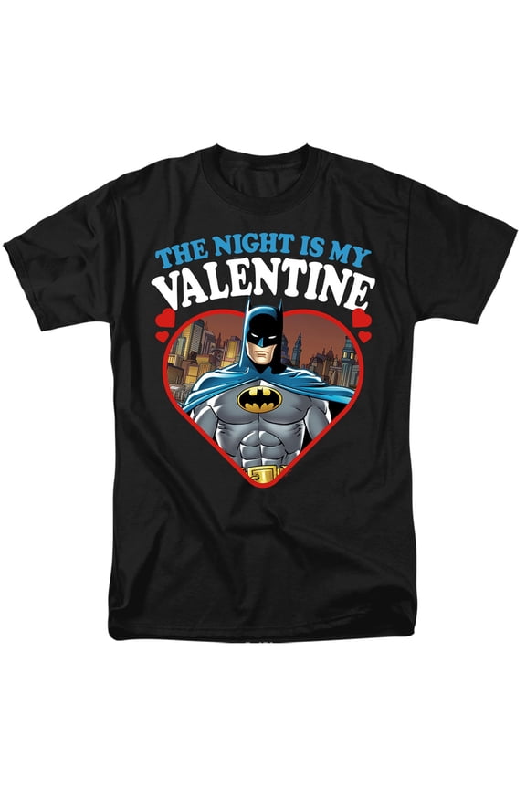 The Night is my Valentine Unisex Adult T Shirt, Black, Large