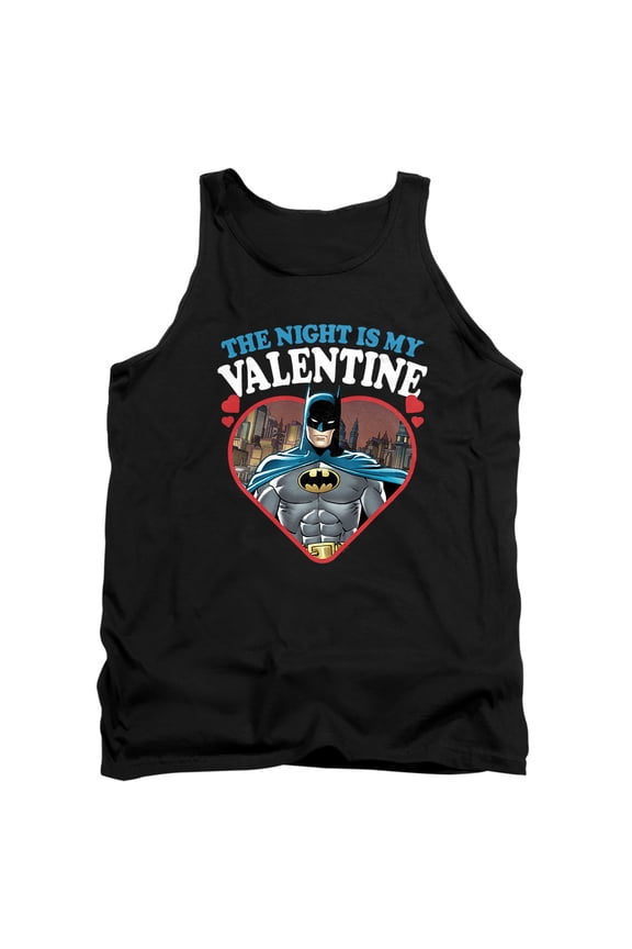 The Night is my Valentine Unisex Adult Tank Top, Black, Large