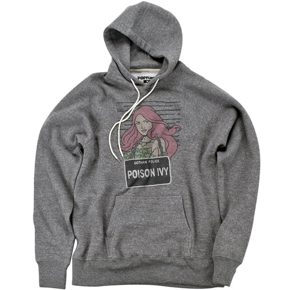 Batman The Poison Ivy Mugshot Official Premium Ultrasoft Tri-Blend Hoodie (Large) Athletic Heather
