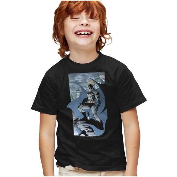Batman This Is My City Kids T Shirt (Small) for Youth Toddler Boys and Girls, Black